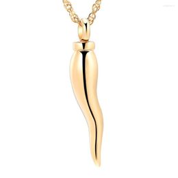 Pendant Necklaces Italian Horn Shape Cremation Jewelry For Ashes Urn Necklace Memorial Gift - Keepsake Urns