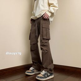 Men's Pants KAPMENTS Y2k Streetwear Korean Cargo 2023 In Harajuku Vintage Aremy Green Sweatpants Black Pockets Joggers