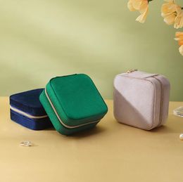 Travel Velvet Jewellery Box Small Portable Organiser Boxes for Rings Earrings Necklaces Bracelets Mini Gifts Case for Wedding