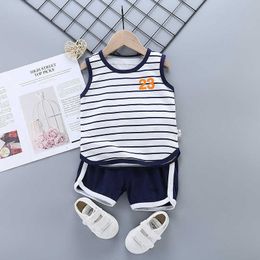 Clothing Sets Toddler Boy Summer Clothes Short Sleeve Set Striped Tracksuits Sport Clothing For Kids Boys Outfits Z0321