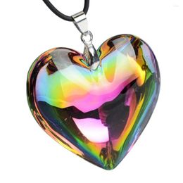 Pendant Necklaces Romantic Heart Necklace Women Girl Girlfriend Gift Glass Crystal Choker Jewelry Mulheres Mujer Collier Femmes