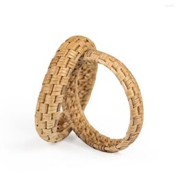 Bangle Handmade Novelty Unisex Men Women Wide Natural Wooden Bamboo Rattan Bracelet Environmentally Friendly Materials Buddhist