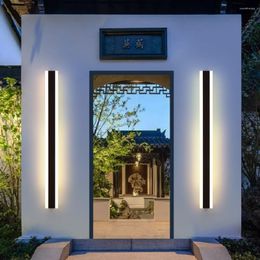 Wall Lamps Modern Outdoor Waterproof Long Strip IP65 Aluminium Simple Garden Villa Entrance Balcony Courtyard Lamp