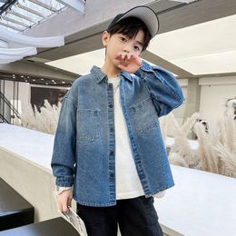 Kids Shirts Boys Baby's Blouse Coat Jacket Outwear Jean Spring Autumn Overcoat Top Party High Quality Children's Clothing 230321