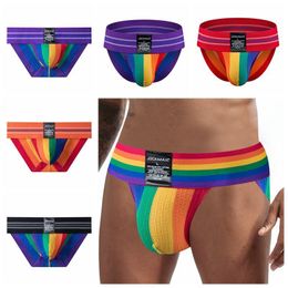 Underpants JOCKMAIL Sexy Men Underwear Mens Bikini Briefs Tanga Hombre Underpants Gay Panties Calzoncillos Slip Jocks Strap Wide Waistband 230320