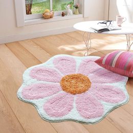 Carpets Floral Shape Multi-color Bathroom Soft Absorbent Doormat Kitchen Anti-slip For Entrance Door Floor Mats