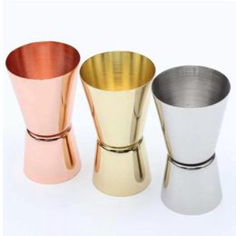 15/30ML Double Head Measuring Cup Gold Stainless Steel Bar Cocktail Measuring Cups Jigger Liquor Measuring Cup Customizable