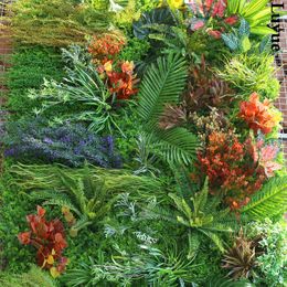 Decorative Flowers Grass Mat 40 60 CM Artificial Lawn Plant Wall Flower Garden Moss Home El Subtropical