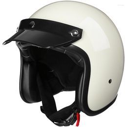 Motorcycle Helmets DOT Certification /4 Open Helmet Vintage Moto Face Scooter Motorbike Racing Riding Cascos