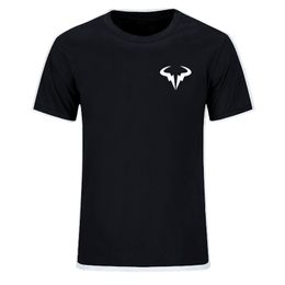 Men's T-Shirts Rafael Nadal tennis player men's black Short Sleeved cotton T-shirt high quality men's O-Neck T-shirt tops T-shirt 230321