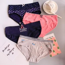 Panties 2023 Fashion 4Pcs/Lot Girl Cartoon Underwear Cotton Briefs Set Cute Lingerie Soft Comfortable Panty C807