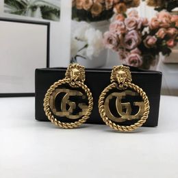 Luxury Gold Stud Earrings Designer For Women Hoop Earrings Stud Letter Earrings Jewellery With Box Set Valentine Day Gift Engagement GE-0165