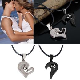 Chains Steel Heart Love You Fashion Necklaces Couples Chain I Stainless Paired Initial Laye For Women Rose Necklace