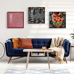 Современная простая гостиная диван фоновый декоративная живопись скандинавская абстрактная граффити висящая живопись вертикальная входная ниша стена висящая картина