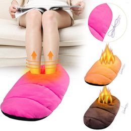 Slippers Heated Feet Warm USB Foot Warmer Shoes Electric Heat Slipper Winter Home Travel Office Cover Heating Pad