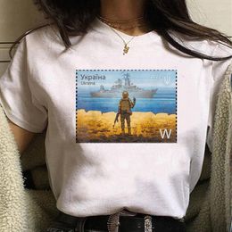 Women's T Shirts Sunken Warship Ukraine Shirt Women Summer Tops Casual Flag Pride Commemorate Stamp Graphic Tees Male Unisex Streetwear