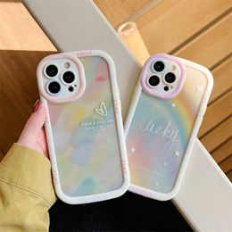 Colourful Graffiti Watercolour Rainbow Star Phone Case For IPhone 14 Pro Max 13 12 11 Pro Max Shockproof Bumper Soft Back Cover