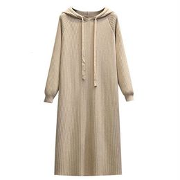 Casual Dresses Big Size 6XL 150KG Spring Dress With Hooded Women Long Sleeve Long Dress Casual Vintage Large Loose Vestidos 230321