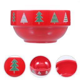 Bowls 1 Pc Christmas-theme Serving Bowl Household Non-slip Christmas Rice