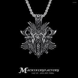 Pendant Necklaces Stainless Steel Men's Necklace Amulet Of God Odin High Quality Jewelry