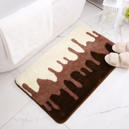 Carpets Bath Mat Design Soft Hallway Floor Carpet Non Slip Absorbent Thick Quality Decor Bathroom Rug For Toilet Shower