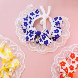 Dog Collars Excellent Cotton Flower Pattern Cat Nicely Designed Neckerchief Pet Bandana Supplies Bow-knot Saliva Towel