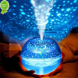 Upgrade 500mL Ultrasonic Mute Humidifier Nano Mist Aroma Diffuser LED Star Sky Projection Night Lamp