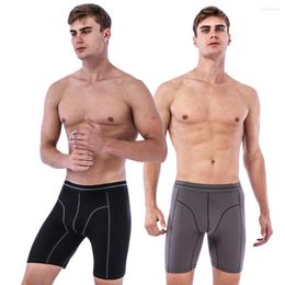 Underpants Men's Underwear Long Legs Boxer Shorts Compression Fitness Homme Flexible Male Bodysuit Trunks Breathable Pants