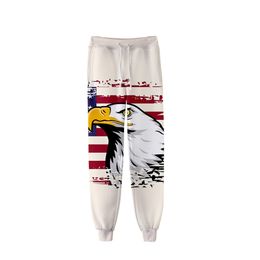 3d Print Men Women Skull Eagle USA National Flag Harajuku Full Length Sweatpants Winter Pants Casual Funny Trousers 005