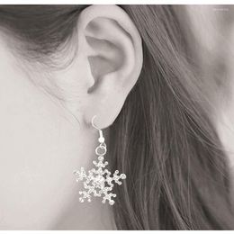 Dangle Earrings 2023 Beautiful Snowflake Synonymous With Fashion And Personality Charm Rhinestone Snowflakes (ERN-1001)