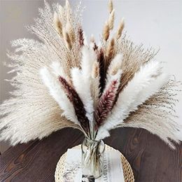 Decorative Flowers 80Pcs Dried Bouquets Pampas Tail Grass Whisk For Wedding Tables Centrepieces Room Decortion Items Home Decor