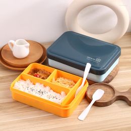 Dinnerware Sets 1250 ML Safe Lunch Box Simple Large Capacity For Students Modern Design Storage Containers Microwave 4 Compartments