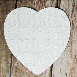 Party Favor Gift Blank Heart Shaped Puzzles 75pieces Sublimation Blanks Pearl Jigsaw DIY Puzzle Wedding Birthday Valentine's Day