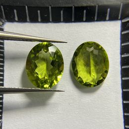 Löst diamanter Meisidian A Quality Oval 8x10mm Natural Gemstone Original Real Peridot Stone For Ring Making 230320