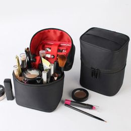 Cosmetic Bags Cylinder Bag Large Capacity Makeup Pouch Portable Travel Toiletry Storage Handbag Female Ins Style