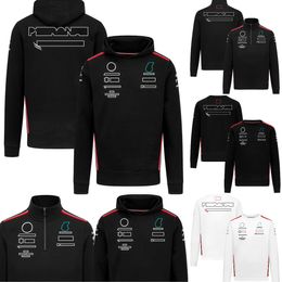 2023 F1 Hoodie Formel 1 Offizielles schwarzes Hoodie-Sweatshirt Teamuniform der neuen Saison Rennkleidung Gleiches Herren-Sweatshirt mit lockerer Kapuze