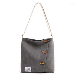 Evening Bags Fashion Canvas Girl Bag Fresh Art Student Make-up Shoulder Handbag Versatile Shopping Women Simple Big Capacity