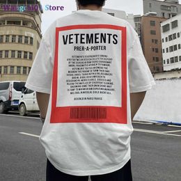wangcai01 Men's T-Shirts 2022 VETENTS Fashion T-shirt Men 1 1 Vetents Oversized Shirts Back Collar Tonal broidered tter Women Tees 0321H23