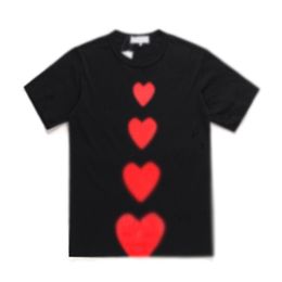 Famous designer t shirt Red Love Hear tees mens womens fashion play couple tshirt casual short sleeve summer t-shirts streetwear hip-hop tops Print clothing #C138