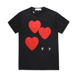 Famous designer t shirt Red Love Hear tees mens womens fashion play couple tshirt casual short sleeve summer t-shirts streetwear hip-hop tops Print clothing #C155