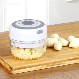 Fruit Vegetable Tools Electric Kitchen Chopper Garlic Masher Meat Grinder Mini Food Crusher Rechargeable Processor 230320