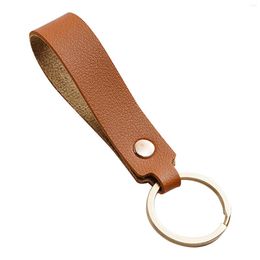 Keychains Women Men Lanyard Pendant Keyholder Gift Business Portable Anti Lost Strap Keyring PU Leather Fashion Jewellery Key Chain Simple