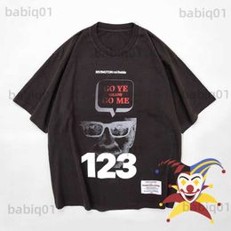 Erkek Tişörtleri Büyük Boy RRR123 T-Shirt Erkek Kadınlar 1 1 Yüksek Kaliteli Kahverengi RRR 123 T gömlek Tee Tee T230321