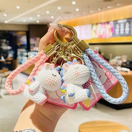 Ins Trend Fashion Style Keychain Cute Unicorn Keychain Pendant Car Keychain Bag Decoration Jewelry Accessories Creative Holiday Gifts