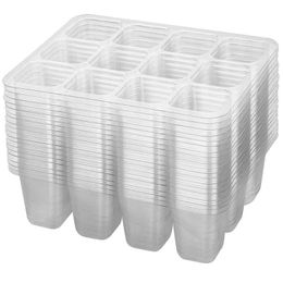 Planters & Pots 20 PCS 240 Cell Seed Starter Tray Transparent Propagator Planting
