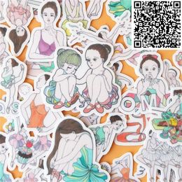 Gift Wrap 40 Pcs Ballet Girl Dancing Stickers Small Size Cartoon Scrapbooking Decorative Korean Style Sticker For Laptop Children