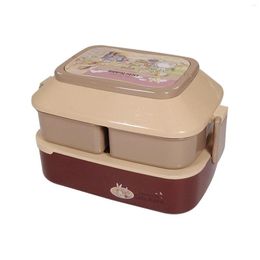 Dinnerware Sets Containers With Lids 3 Compartments Reusable Plastic 2-Layer Bento Boxes Tableware For Kitchen And Home