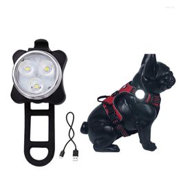 Dog Collars Portable Pet Safety Led Light 4 Modes USB Rechargeable For Outdoor Night Waling Anti-lost Collar Harness Leash Accessories