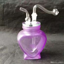 Hookahs Scrubbing heart water jellyfish glass bongs accessories , Glass Smoking Pipes colorful mini