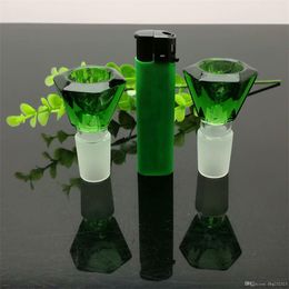 Hookahs Green Diamond Glass Bubble Head Cigarette Accessories Wholesale Bongs Oil Burner Pipes